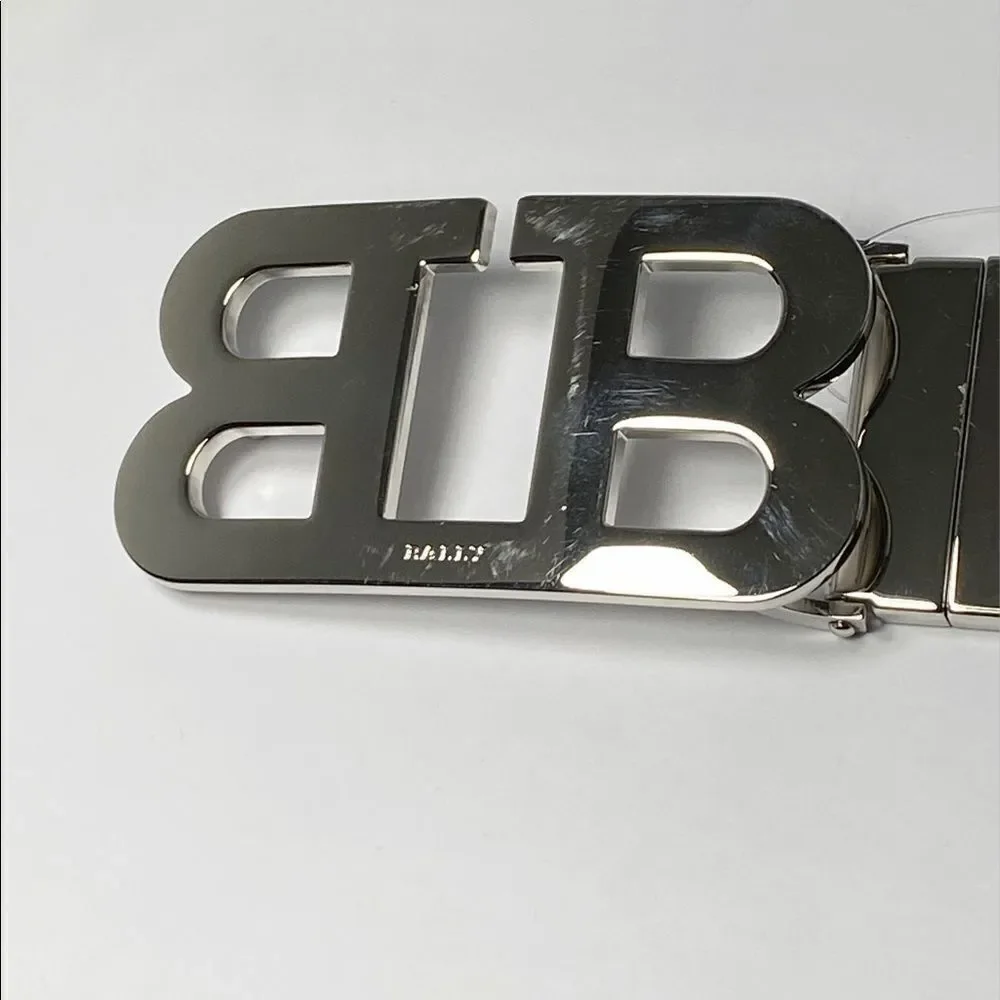 Bally Mirror B Buckle Reversible Belt size 115/46